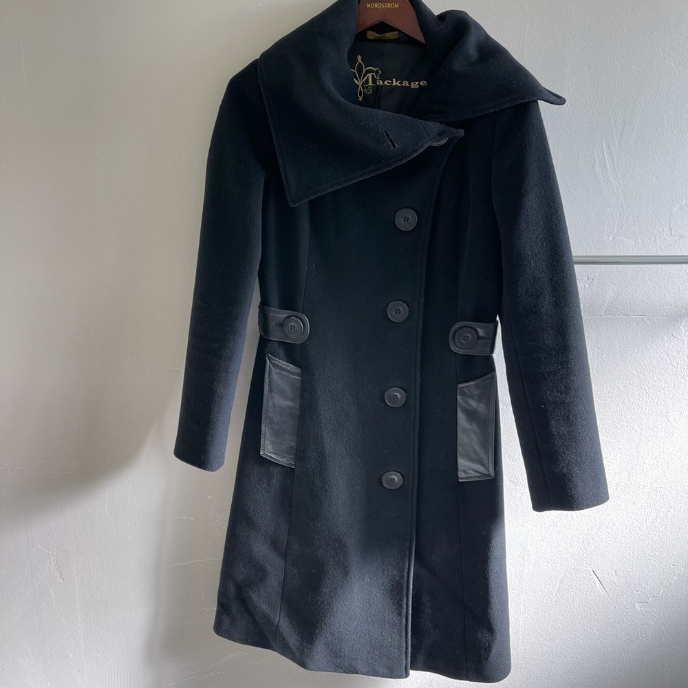 Black Mackage Wool Coat